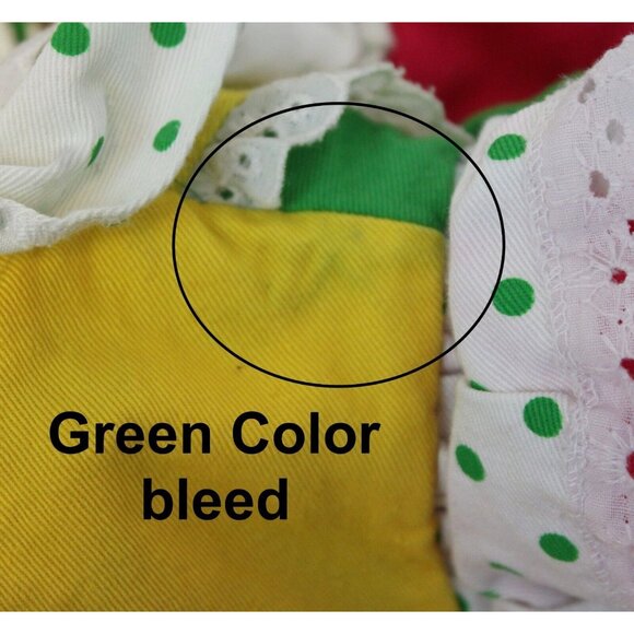 Vtg 90s Bon Chacha Sports Romper Jumper sz 18M Color Block Hat Polka Dots Stripe - Picture 10 of 14